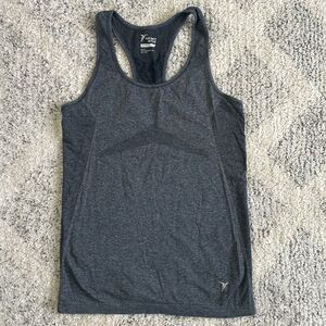 Old Navy Active Go-Dry Gray Racerback Tank Top Size XS Gym Workout Run Yoga